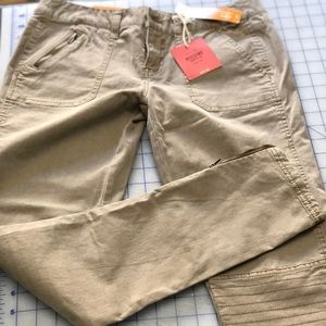 Mossimo moto pants, olive, sz 7, NWT